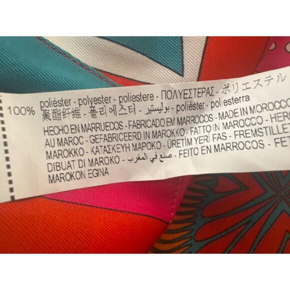 ZARA Wide-Leg Pants High Rise Small Multicolor Geometric Print Polyester - Picture 4 of 15